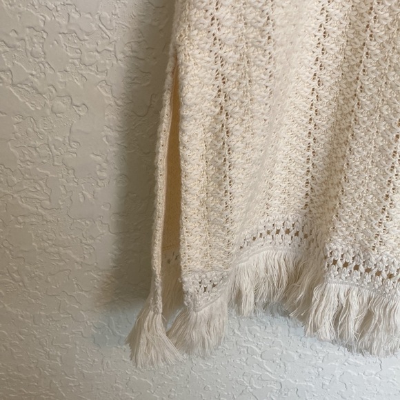 SHIRT Anthropology knitted and knotted white knitted boho tank top - Picture 9 of 12